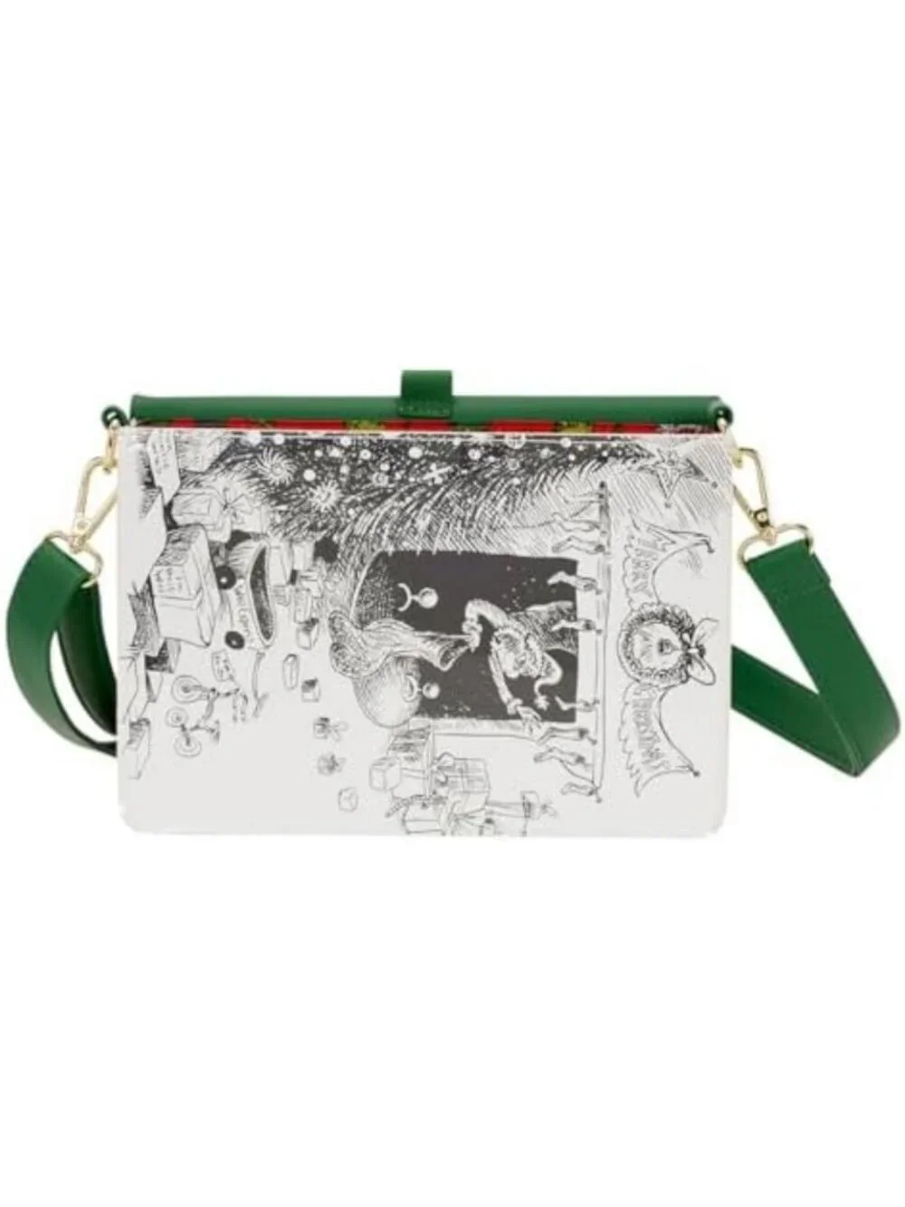 Grinch Holiday Crossbody Bag | Cute Festive Purse | Fun Character Handbag